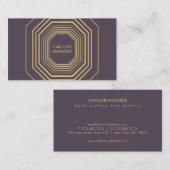 Glam Deco Sieraden Design Mode Boutique No. 3 Visitekaartje (Voorkant / Achterkant)