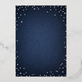 Glam Denim Diamonds Blue Jeans 21e verjaardag Foto Folie Uitnodiging (Achterkant)