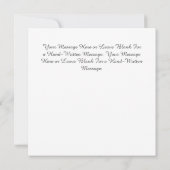 Glam-diamanten, gouden monogram, scriptnaam kaart (Achterkant)