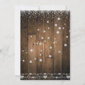 Glam Diamond Bling Cake Rustic Wood Vrijgezellenfe Kaart (Achterkant)