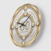 Glam Diamond & Gold Lijst 50e bruiloft Jubileum Grote Klok (Hoek)