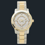 Glam Diamond & Gold Lijst 50e bruiloft Jubileum Horloge<br><div class="desc">Glam sprankelende witte diamant bezet in goud swirly lijst,  50e trouwdag herdenkingsklok.  tekst in veranderlijke gouden lettertypekleur. Afbeeldingen van diamanten en goud werd gemaakt met tekst naar afbeelding generator.</div>