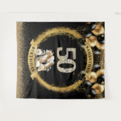 Glam Diamond Numbers Banner met Blush High Heels Wandkleed (Voorkant (horizontaal))