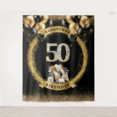 Glam Diamond Numbers Banner met Blush High Heels Wandkleed (Voorkant)