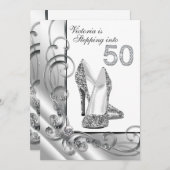 Glam Diamond op weg naar 50 verjaardagsfeestje Kaart (Voorkant / Achterkant)