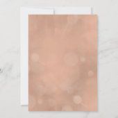 Glam Diamond Trouwjurk Perzik Vrijgezellenfeest Kaart (Achterkant)