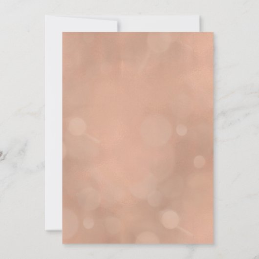 Glam Diamond Trouwjurk Perzik Vrijgezellenfeest Kaart (Achterkant)