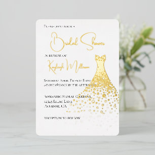 Glam Diamonds Dress Vrijgezellenfeest Folie Uitnodiging
