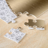 Glam Diamonds, Goud Monogram, Script Naam Legpuzzel (Zijkant)