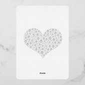 Glam Diamonds Heart Vrijgezellenfeest Folie Uitnodiging (Achterkant)