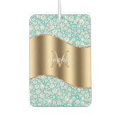 Glam Diamonds op Blauwgroen, Gouden Monogram, Scri Luchtverfrisser (Voorkant)