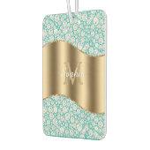 Glam Diamonds op Blauwgroen, Gouden Monogram, Scri Luchtverfrisser (Links)