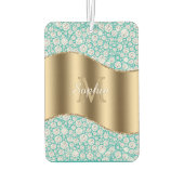 Glam Diamonds op Blauwgroen, Gouden Monogram, Scri Luchtverfrisser (Achterkant)