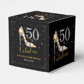 Glam Diamonds Vijftig en Fabulous 50ste verjaardag Bedankdoosjes (Achterkant)