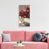 Glam Disco Bowl Cherries Still Life Pop Art Canvas Afdruk (Insitu (Woonkamer))