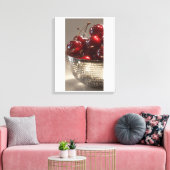 Glam Disco Kom Met Kersen Stilleven Pop Art  Canvas Afdruk (Insitu (Woonkamer))
