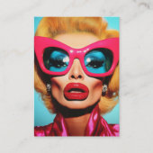 Glam Diva in retrotinten Visitekaartje (Voorkant)
