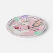 Glam Diva Llama Princess Birthday Party Papieren Bordje (Gekanteld)