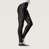 Glam Diva Stijlvolle kleur Polka Dots Splatter Zwa Leggings (Rechts)