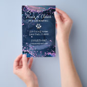 Glam Dog Pet Grooming Paw Agate Glitter Flyer (Hand)