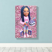 Glam Doll Canvasprint Canvas Afdruk (Insitu (Houten vloer))