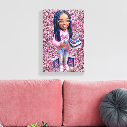 Glam Doll Canvasprint Canvas Afdruk (Insitu (Woonkamer))