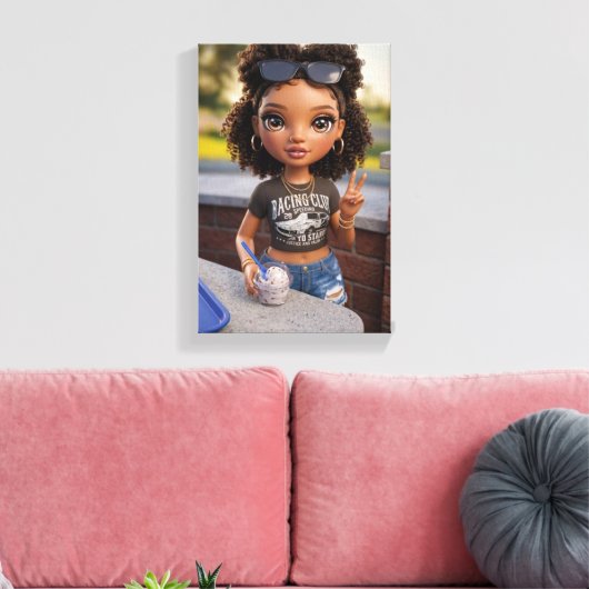Glam Doll Canvasprint Canvas Afdruk (Insitu (Woonkamer))