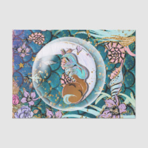 Glam Donkere Zeemeermin Jongen Baby Shower Verjaar Tissuepapier