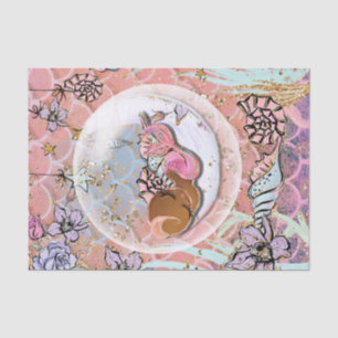 Glam Donkere Zeemeermin Meisjes Baby Shower Verjaa Tissuepapier