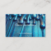 Glam Dripping Blue Glitter Make-up Visitekaartje