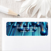 Glam Druppelende Blauwe Glitter Make-up Etiket (Insitu)