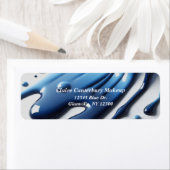 Glam Druppelende Blauwe Vloeibare Make-up Etiket (Insitu)