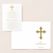 Glam Echt Goud Folie Meisje Eerste Heilige Communi Folie Kaarten (Display)