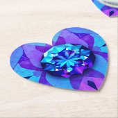 Glam Edelsteen Hart Onderzetter Set (Gekanteld)