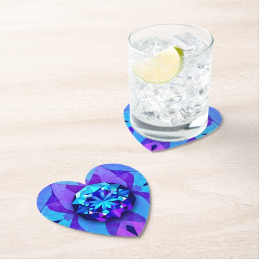 Glam Edelsteen Hart Onderzetter Set (Insitu)