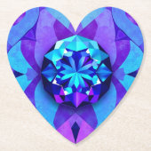 Glam Edelsteen Hart Onderzetter Set (Voorkant)