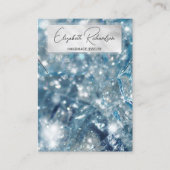 Glam Elegant Blauw Kristal Diamant Sieraden Displa Visitekaartje (Voorkant)