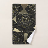 Glam Elegant Classy Chic Gold en zwart Roos Bad Handdoek (Handdoek)