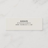 Glam Elegant Crystal Diamond Sieraden Display Mini Visitekaartje (Achterkant)