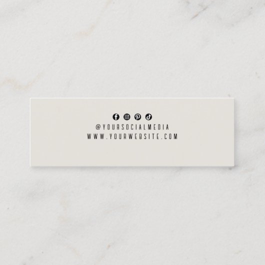 Glam Elegant Crystal Diamond Sieraden Display Mini Visitekaartje (Achterkant)