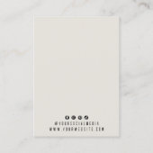 Glam Elegant Crystal Diamond Sieraden Display Visitekaartje (Achterkant)