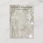 Glam Elegant Crystal Diamond Sieraden Display Visitekaartje (Voorkant)