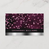 Glam Elegant Glitter Jewels Monogram Professional Visitekaartje (Voorkant)