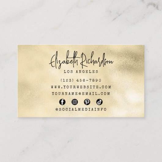 Glam Elegant Luxe Boho Amethist Crystal Visitekaartje (Achterkant)