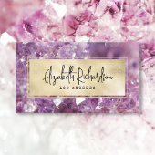 Glam Elegant Luxe Boho Amethist Crystal Visitekaartje