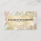 Glam Elegant Luxe Modern Iriserend Holografisch Visitekaartje (Voorkant)