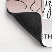 Glam Elegant Roos Goud Glitter Girly Monogrammed Muismat (Hoek)