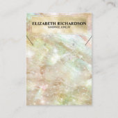 Glam Elegante Luxe Iriserende Sieraden Display Visitekaartje (Voorkant)