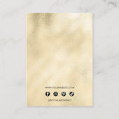 Glam Elegante Luxe Iriserende Sieraden Display Visitekaartje (Achterkant)