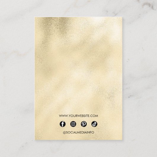 Glam Elegante Luxe Iriserende Sieraden Display Visitekaartje (Achterkant)